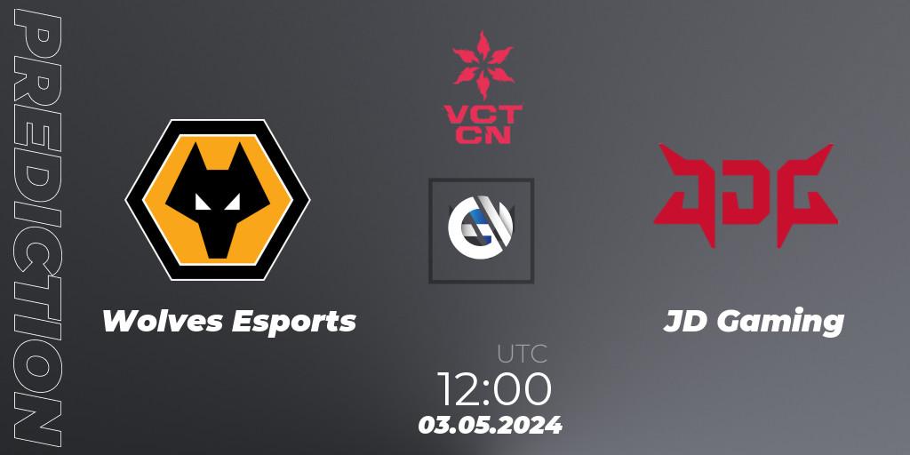 Prognose für das Spiel Wolves Esports VS JD Gaming. 03.05.2024 at 11:10. VALORANT - VALORANT Champions Tour China 2024: Stage 1 - Group Stage