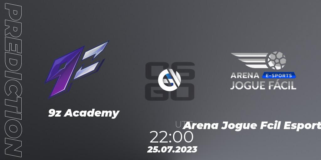 Prognose für das Spiel 9z Academy VS Arena Jogue Fácil Esports. 25.07.23. CS2 (CS:GO) - Gamers Club Liga Série A: July 2023