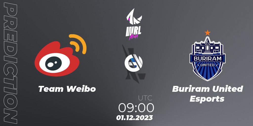 Prognose für das Spiel Team Weibo VS Buriram United Esports. 01.12.23. Wild Rift - WRL Asia 2023 - Season 2 - Regular Season