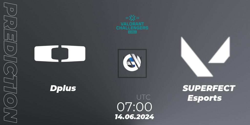 Prognose für das Spiel Dplus VS SUPERFECT Esports. 14.06.2024 at 07:00. VALORANT - VALORANT Challengers 2024 Korea: Split 2