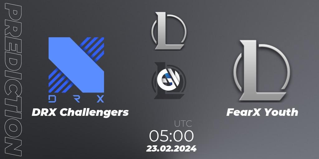 Prognose für das Spiel DRX Challengers VS FearX Youth. 23.02.24. LoL - LCK Challengers League 2024 Spring - Group Stage
