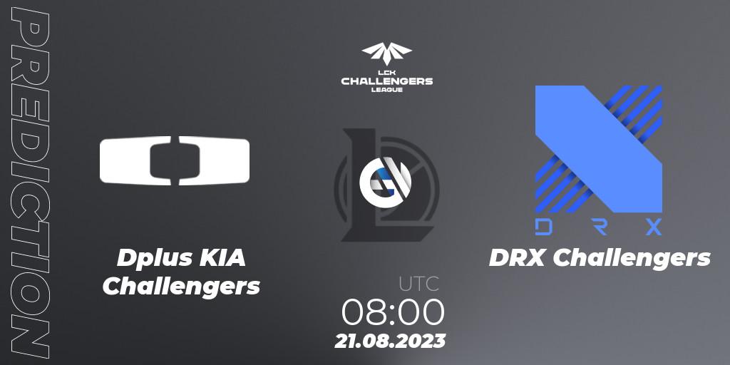 Prognose für das Spiel Dplus KIA Challengers VS DRX Challengers. 21.08.2023 at 08:00. LoL - LCK Challengers League 2023 Summer - Playoffs