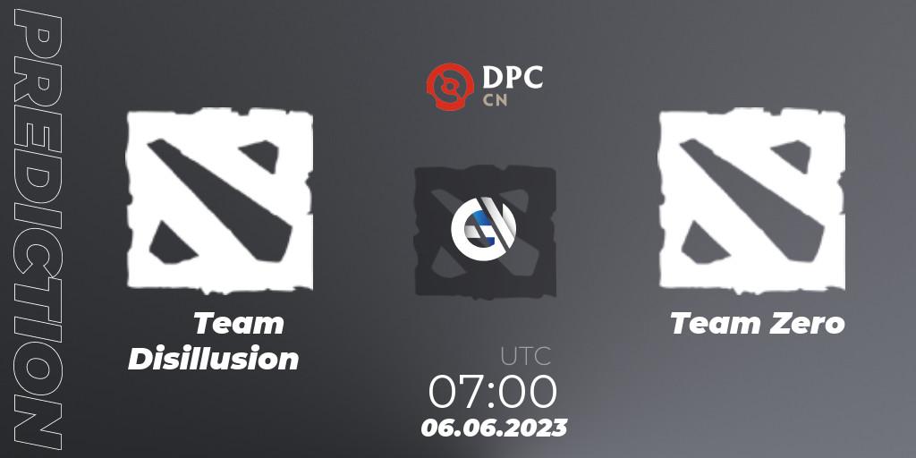 Prognose für das Spiel Team Disillusion VS Team Zero. 06.06.23. Dota 2 - DPC 2023 Tour 3: CN Division II (Lower)