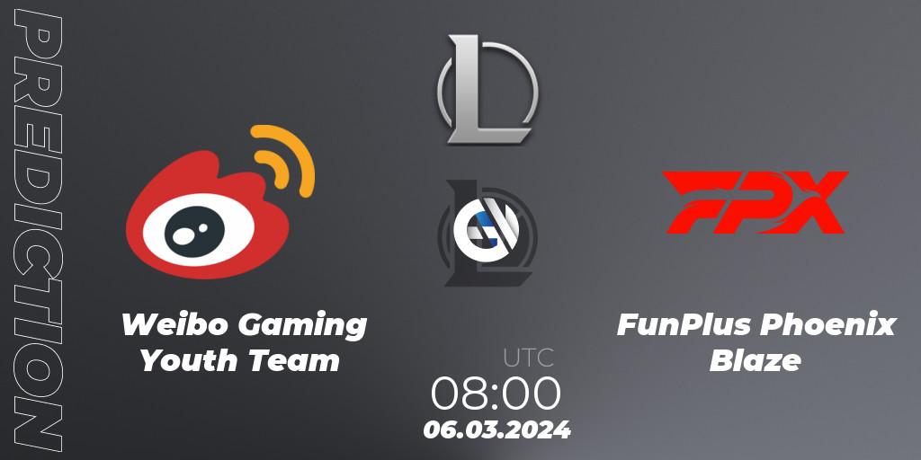 Prognose für das Spiel Weibo Gaming Youth Team VS FunPlus Phoenix Blaze. 06.03.24. LoL - LDL 2024 - Stage 1