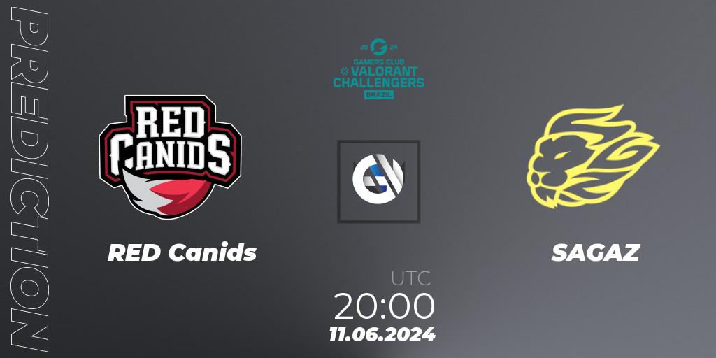 Prognose für das Spiel RED Canids VS SAGAZ. 11.06.2024 at 20:00. VALORANT - VALORANT Challengers 2024 Brazil: Split 2