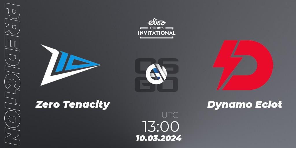 Prognose für das Spiel Zero Tenacity VS Dynamo Eclot. 10.03.24. CS2 (CS:GO) - Elisa Invitational Spring 2024 Contenders