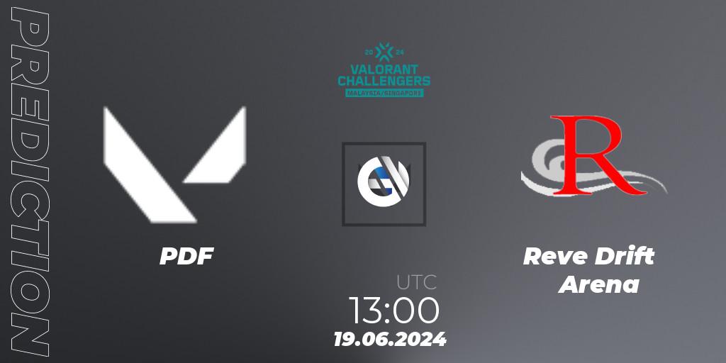 Prognose für das Spiel PDF VS Reve Drift Arena. 19.06.2024 at 13:00. VALORANT - VALORANT Challengers 2024 Malaysia and Singapore: Split 2