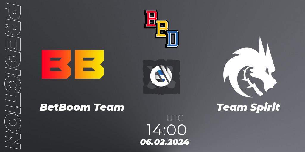 Prognose für das Spiel BetBoom Team VS Team Spirit. 06.02.24. Dota 2 - BetBoom Dacha Dubai 2024