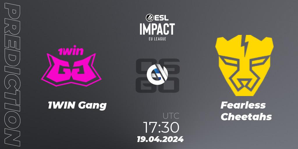 Prognose für das Spiel 1WIN Gang VS Fearless Cheetahs. 19.04.24. CS2 (CS:GO) - ESL Impact League Season 5: Europe
