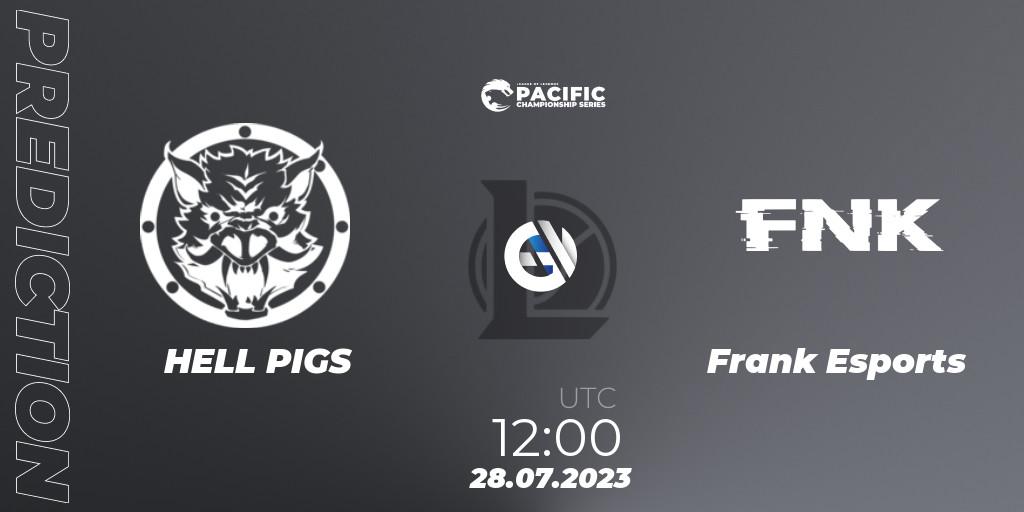 Prognose für das Spiel HELL PIGS VS Frank Esports. 28.07.2023 at 12:25. LoL - PACIFIC Championship series Group Stage