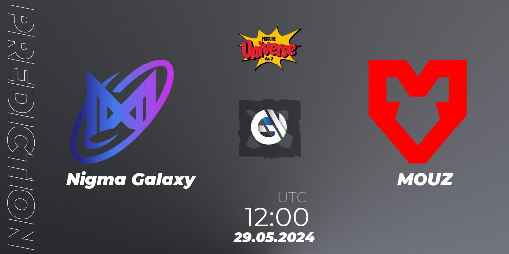 Prognose für das Spiel Nigma Galaxy VS MOUZ. 29.05.2024 at 12:00. Dota 2 - FISSURE Universe: Episode 2