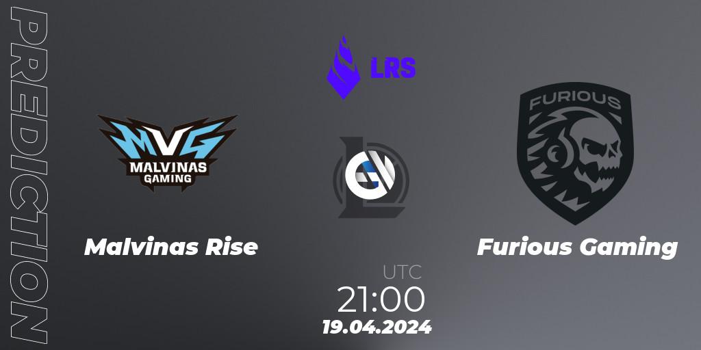 Prognose für das Spiel Malvinas Rise VS Furious Gaming. 19.04.24. LoL - Liga Regional Sur 2024