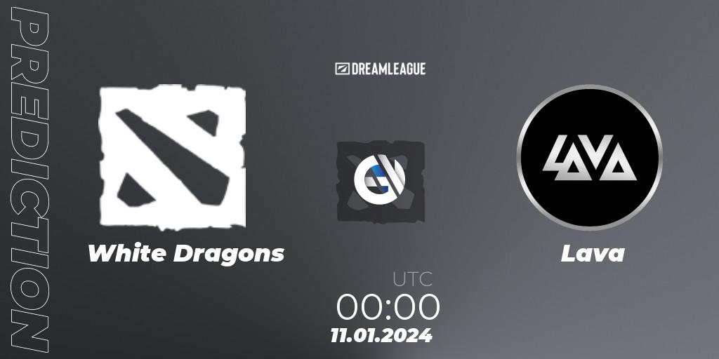 Prognose für das Spiel White Dragons VS Lava. 11.01.2024 at 00:00. Dota 2 - DreamLeague Season 22: South America Open Qualifier #1
