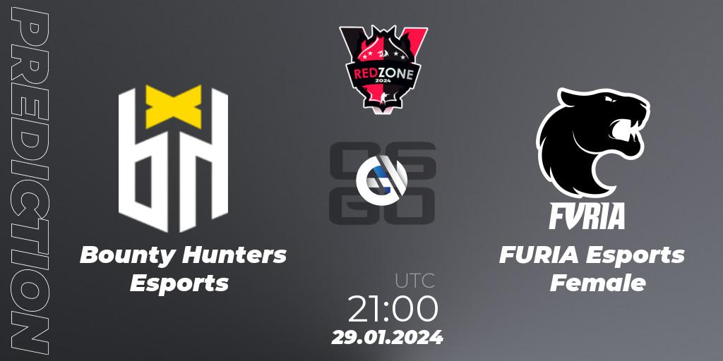 Prognose für das Spiel Bounty Hunters Esports VS FURIA Esports Female. 29.01.24. CS2 (CS:GO) - RedZone PRO League Season 1