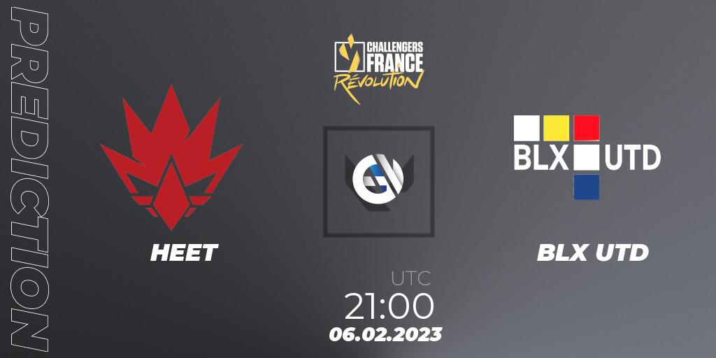 Prognose für das Spiel HEET VS BLX UTD. 06.02.23. VALORANT - VALORANT Challengers 2023 France: Revolution Split 1