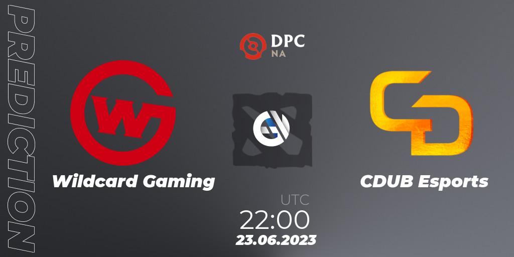 Prognose für das Spiel Wildcard Gaming VS CDUB Esports. 23.06.23. Dota 2 - DPC 2023 Tour 3: NA Division II (Lower)