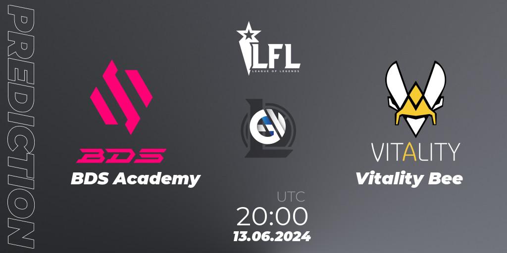 Prognose für das Spiel BDS Academy VS Vitality Bee. 13.06.2024 at 20:00. LoL - LFL Summer 2024