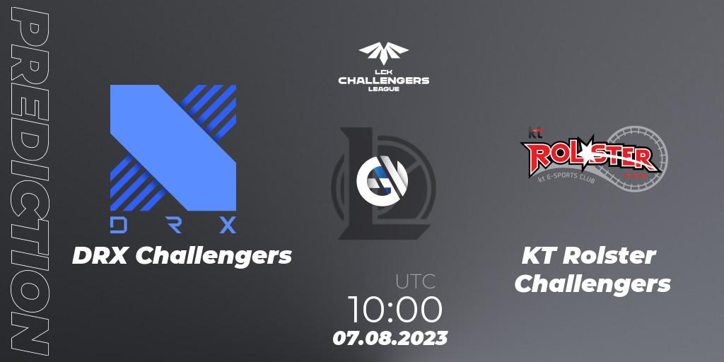 Prognose für das Spiel DRX Challengers VS KT Rolster Challengers. 07.08.23. LoL - LCK Challengers League 2023 Summer - Playoffs
