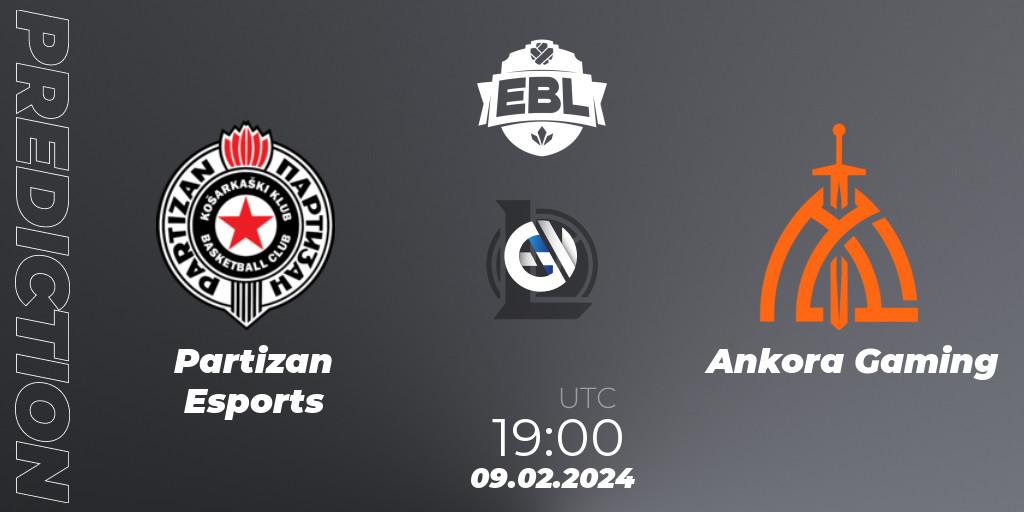 Prognose für das Spiel Partizan Esports VS Ankora Gaming. 09.02.24. LoL - Esports Balkan League Season 14