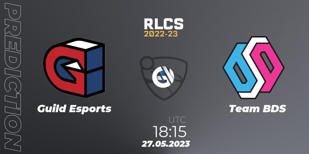 Prognose für das Spiel Guild Esports VS Team BDS. 27.05.23. Rocket League - RLCS 2022-23 - Spring: Europe Regional 2 - Spring Cup