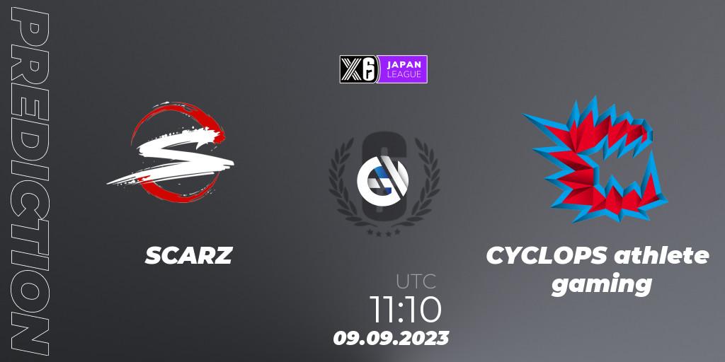 Prognose für das Spiel SCARZ VS CYCLOPS athlete gaming. 09.09.23. Rainbow Six - Japan League 2023 - Stage 2