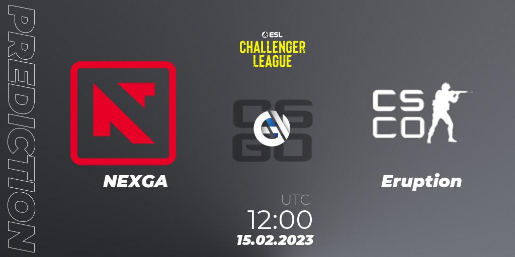 Prognose für das Spiel NEXGA VS Eruption. 04.03.23. CS2 (CS:GO) - ESL Challenger League Season 44: Asia-Pacific