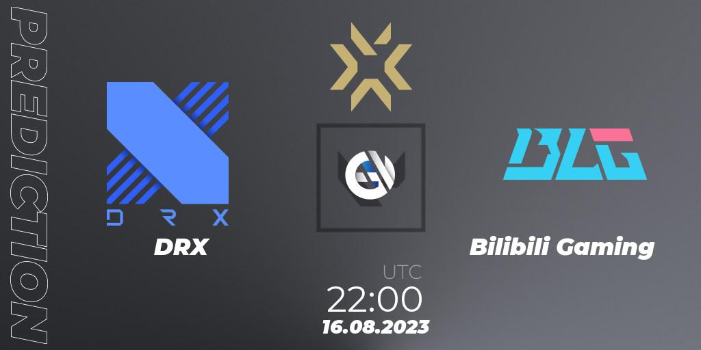 Prognose für das Spiel DRX VS Bilibili Gaming. 17.08.23. VALORANT - VALORANT Champions 2023