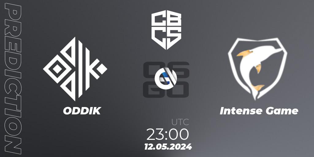 Prognose für das Spiel ODDIK VS Intense Game. 12.05.2024 at 20:00. Counter-Strike (CS2) - CBCS Season 4