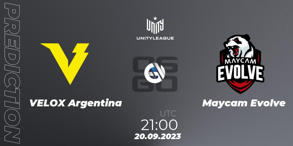 Prognose für das Spiel VELOX Argentina VS Maycam Evolve. 20.09.23. CS2 (CS:GO) - LVP Unity League Argentina 2023