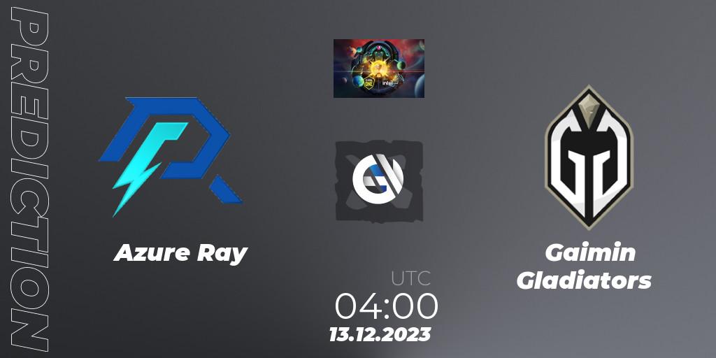 Prognose für das Spiel Azure Ray VS Gaimin Gladiators. 13.12.23. Dota 2 - ESL One - Kuala Lumpur 2023