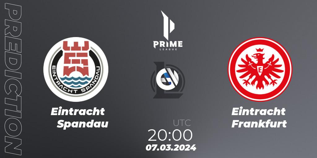 Prognose für das Spiel Eintracht Spandau VS Eintracht Frankfurt. 07.03.24. LoL - Prime League Spring 2024 - Group Stage