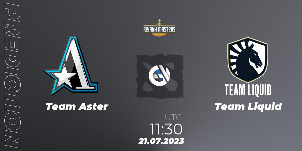 Prognose für das Spiel Team Aster VS Team Liquid. 21.07.2023 at 12:06. Dota 2 - Riyadh Masters 2023 - Group Stage