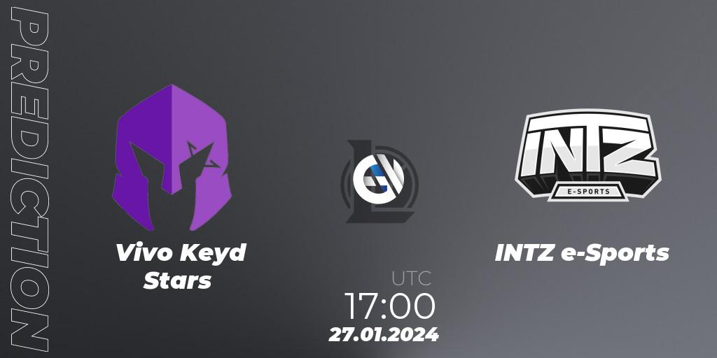 Prognose für das Spiel Vivo Keyd Stars VS INTZ e-Sports. 27.01.24. LoL - CBLOL Split 1 2024 - Group Stage