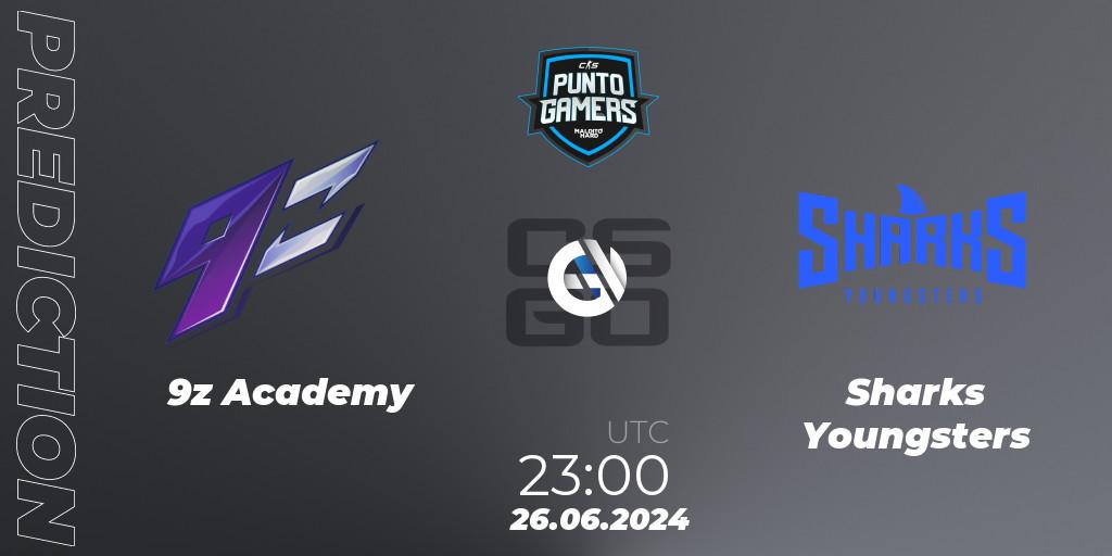 Prognose für das Spiel 9z Academy VS Sharks Youngsters. 27.06.2024 at 23:00. Counter-Strike (CS2) - Punto Gamers Cup 2024