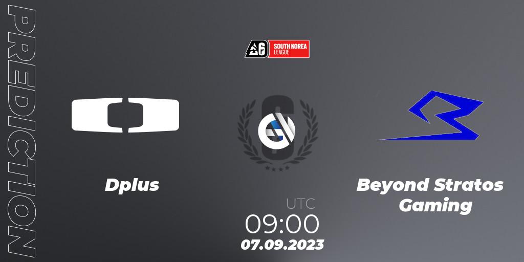 Prognose für das Spiel Dplus VS Beyond Stratos Gaming. 07.09.2023 at 09:00. Rainbow Six - South Korea League 2023 - Stage 2