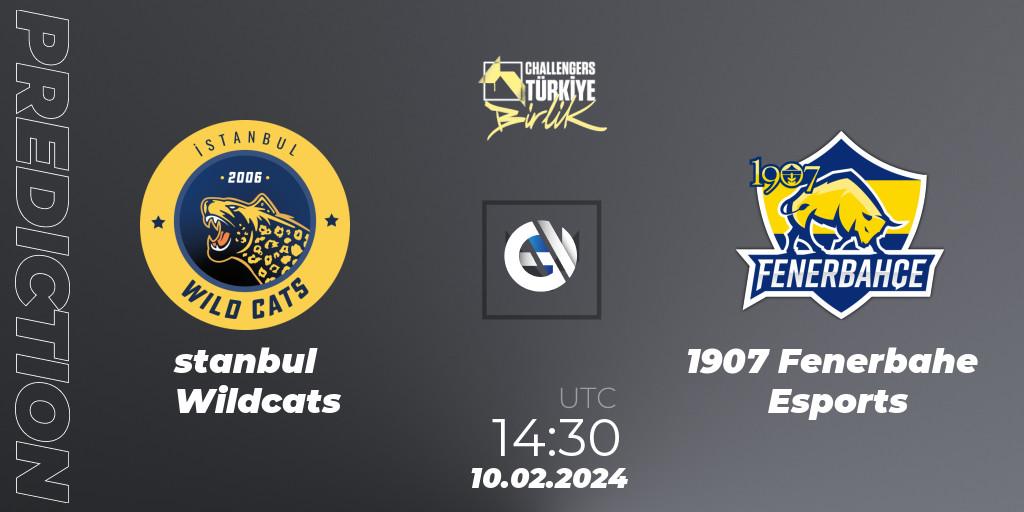 Prognose für das Spiel İstanbul Wildcats VS 1907 Fenerbahçe Esports. 10.02.2024 at 14:40. VALORANT - VALORANT Challengers 2024 Turkey: Birlik Split 1