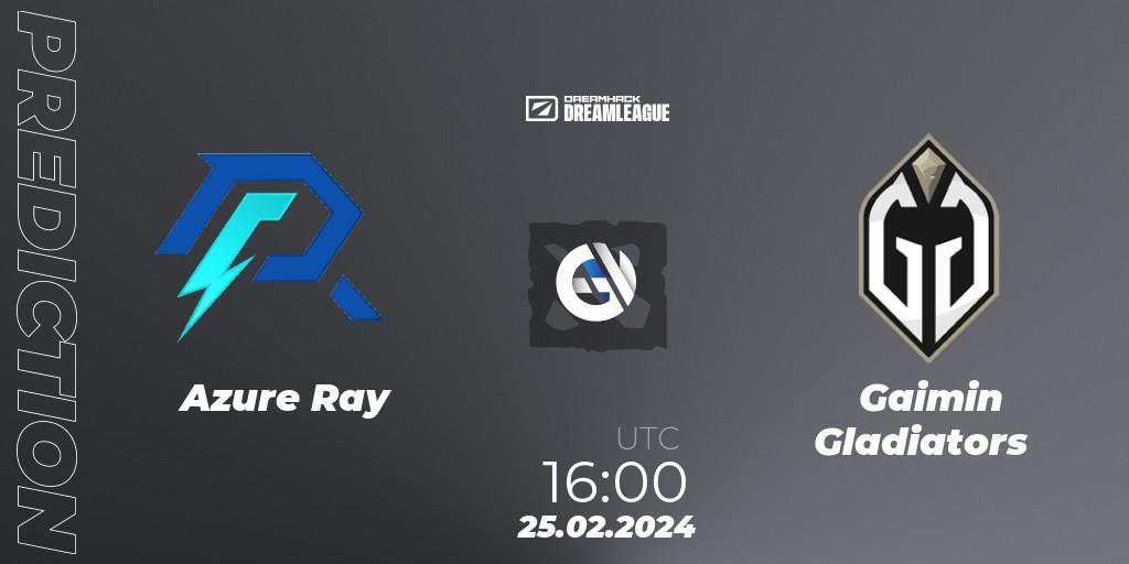 Prognose für das Spiel Azure Ray VS Gaimin Gladiators. 25.02.24. Dota 2 - DreamLeague Season 22
