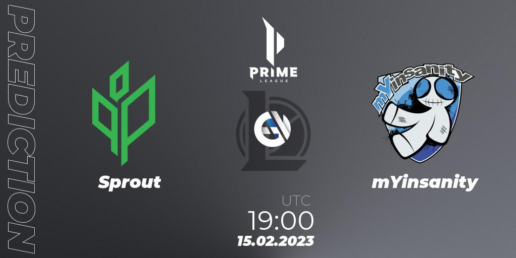 Prognose für das Spiel Sprout VS mYinsanity. 15.02.23. LoL - Prime League 2nd Division Spring 2023 - Group Stage