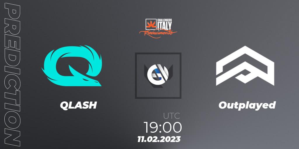 Prognose für das Spiel QLASH VS Outplayed. 11.02.23. VALORANT - VALORANT Challengers 2023 Italy: Rinascimento Split 1