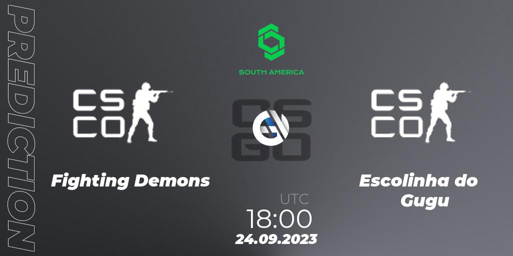 Prognose für das Spiel Fighting Demons VS Escolinha do Gugu. 24.09.23. CS2 (CS:GO) - CCT South America Series #12: Open Qualifier