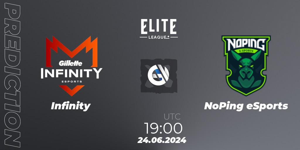Prognose für das Spiel Infinity VS NoPing eSports. 24.06.2024 at 18:00. Dota 2 - Elite League Season 2: South America Closed Qualifier