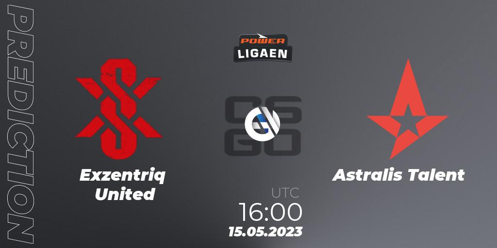 Prognose für das Spiel Exzentriq United VS Astralis Talent. 16.05.2023 at 19:00. Counter-Strike (CS2) - Dust2.dk Ligaen Season 23