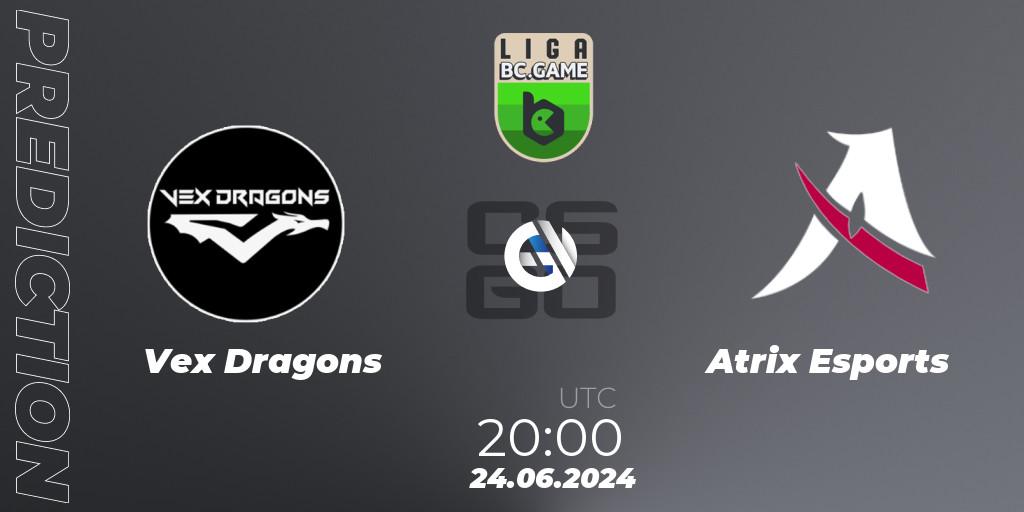 Prognose für das Spiel Vex Dragons VS Atrix Esports. 24.06.2024 at 20:00. Counter-Strike (CS2) - Dust2 Brasil Liga Season 3: Division 2