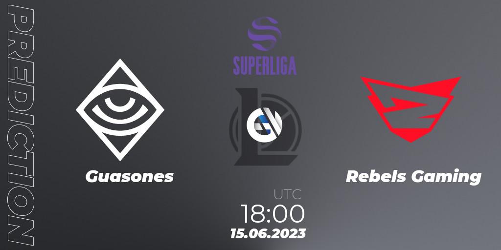 Prognose für das Spiel Guasones VS Rebels Gaming. 15.06.2023 at 18:00. LoL - Superliga Summer 2023 - Group Stage