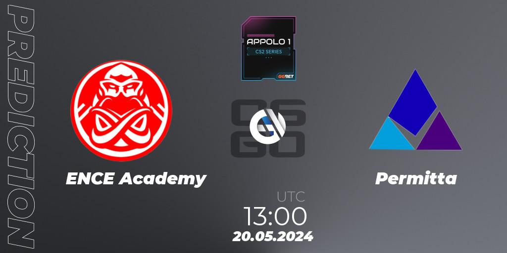 Prognose für das Spiel ENCE Academy VS Permitta. 20.05.2024 at 13:00. Counter-Strike (CS2) - Appolo1 Series: Phase 2