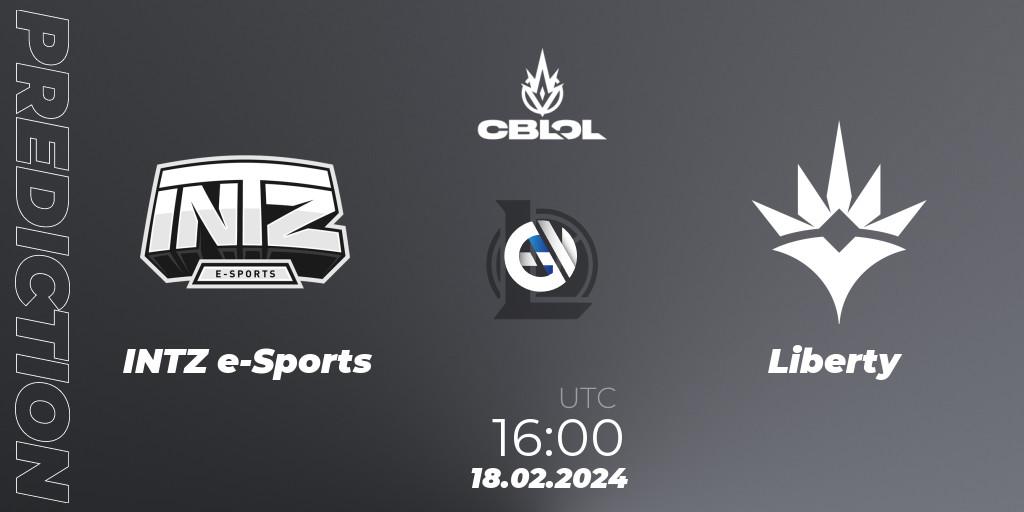 Prognose für das Spiel INTZ e-Sports VS Liberty. 18.02.24. LoL - CBLOL Split 1 2024 - Group Stage
