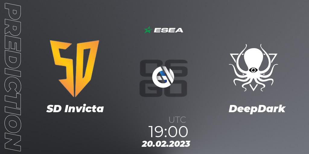 Prognose für das Spiel SD Invicta VS BREAKTHROUGH. 20.02.2023 at 19:00. Counter-Strike (CS2) - ESEA Season 44: Advanced Division - Europe