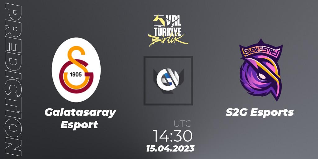 Prognose für das Spiel Galatasaray Esport VS S2G Esports. 15.04.2023 at 15:15. VALORANT - VALORANT Challengers 2023: Turkey Split 2 - Regular Season