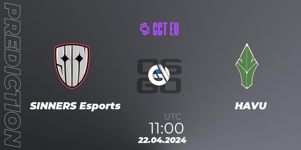 Prognose für das Spiel SINNERS Esports VS HAVU. 22.04.24. CS2 (CS:GO) - CCT Season 2 Europe Series 1
