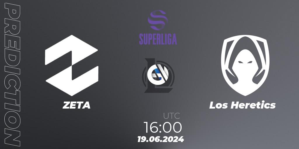 Prognose für das Spiel ZETA VS Los Heretics. 19.06.2024 at 17:00. LoL - LVP Superliga Summer 2024